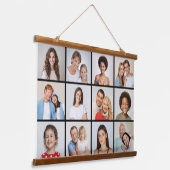 Creëer Uw eigen 12 fotocollage Hangend Wandkleed (Gebogen)