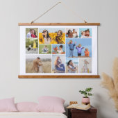 Creëer Uw eigen 12 fotocollage Hangend Wandkleed (Slaapkamer)