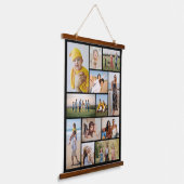 Creëer Uw eigen 12 fotocollage Hangend Wandkleed (Gebogen)