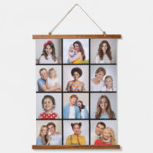 Creëer Uw eigen 12 fotocollage Hangend Wandkleed (Voorkant)