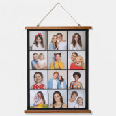 Creëer Uw eigen 12 fotocollage Hangend Wandkleed (Voorkant)