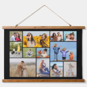 Creëer Uw eigen 12 fotocollage Hangend Wandkleed (Voorkant)
