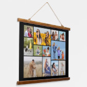 Creëer Uw eigen 12 fotocollage Hangend Wandkleed (Gebogen)