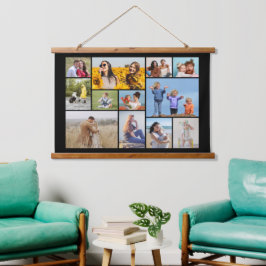 Creëer Uw eigen 12 fotocollage Hangend Wandkleed