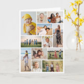 Creëer Uw eigen 12 fotocollage Kaart (Gele Bloem)