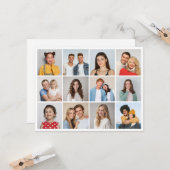 Creëer Uw eigen 12 fotocollage Kaart (Voorkant / Achterkant in situ)