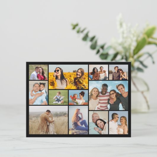 Creëer Uw eigen 12 fotocollage Kaart (Staand voorkant)