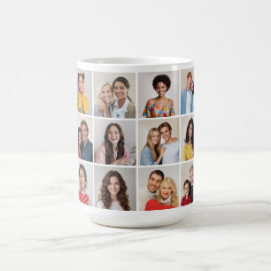 Creëer Uw eigen 12 fotocollage Koffiemok