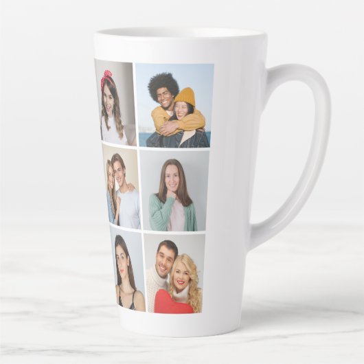 Creëer Uw eigen 12 fotocollage Latte Mok (Rechts)