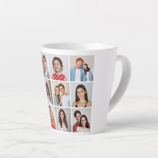 Creëer Uw eigen 12 fotocollage Latte Mok (Rechterhoek)