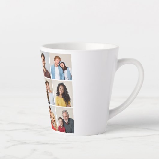 Creëer Uw eigen 12 fotocollage Latte Mok (Rechts)
