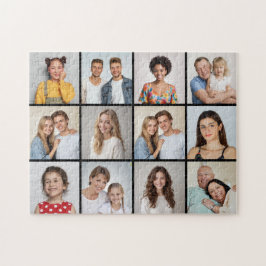Creëer Uw eigen 12 fotocollage Legpuzzel