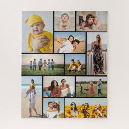 Creëer Uw eigen 12 fotocollage Legpuzzel