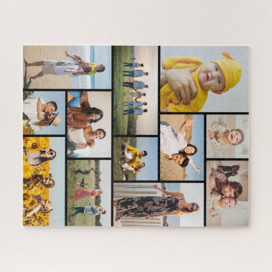 Creëer Uw eigen 12 fotocollage Legpuzzel (Horizontaal)