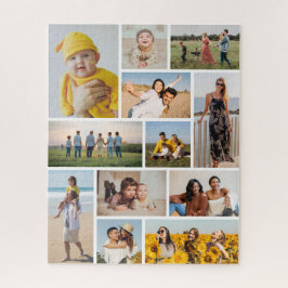 Creëer Uw eigen 12 fotocollage Legpuzzel