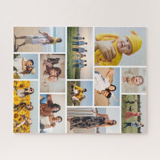 Creëer Uw eigen 12 fotocollage Legpuzzel (Horizontaal)