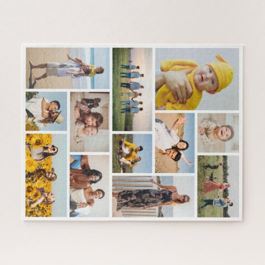 Creëer Uw eigen 12 fotocollage Legpuzzel (Horizontaal)