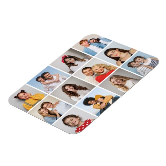Creëer Uw eigen 12 fotocollage Magneet (Linkerzijde)