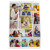 Creëer Uw eigen 12 fotocollage Medium Cadeauzakje (Achterkant)