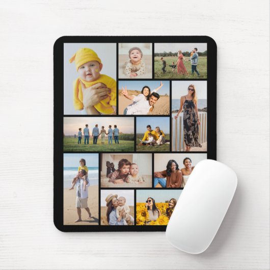 Creëer Uw eigen 12 fotocollage Muismat (Met muis)