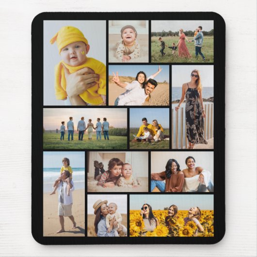Creëer Uw eigen 12 fotocollage Muismat (Voorkant)