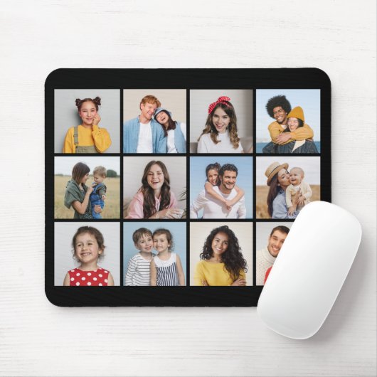 Creëer Uw eigen 12 fotocollage Muismat (Met muis)