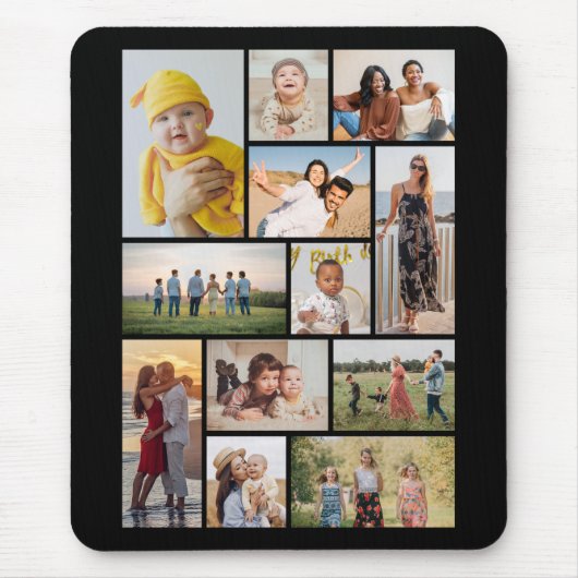 Creëer Uw eigen 12 fotocollage Muismat (Voorkant)