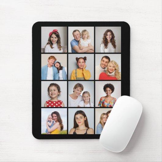 Creëer Uw eigen 12 fotocollage Muismat (Met muis)