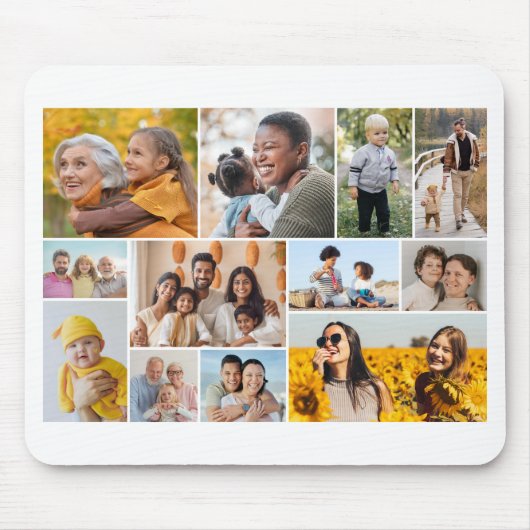 Creëer Uw eigen 12 fotocollage Muismat (Voorkant)