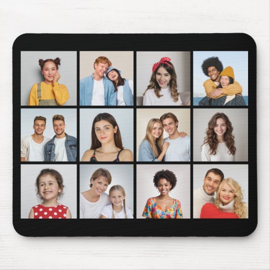 Creëer Uw eigen 12 fotocollage Muismat (Voorkant)