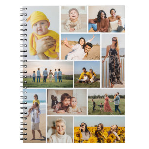 Creëer Uw eigen 12 fotocollage Notitieboek