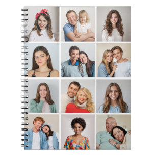 Creëer Uw eigen 12 fotocollage Notitieboek