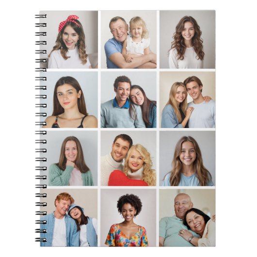 Creëer Uw eigen 12 fotocollage Notitieboek (Voorkant)