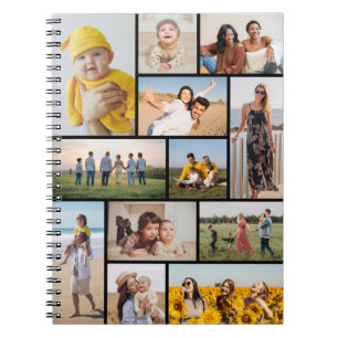 Creëer Uw eigen 12 fotocollage Notitieboek