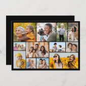 Creëer Uw eigen 12 fotocollage Notitiekaartje (Voorkant / Achterkant)