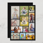 Creëer Uw eigen 12 fotocollage Notitiekaartje (Voorkant / Achterkant)