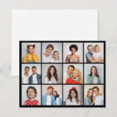 Creëer Uw eigen 12 fotocollage Notitiekaartje (Voorkant / Achterkant)