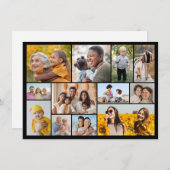 Creëer Uw eigen 12 fotocollage Notitiekaartje (Voorkant / Achterkant)