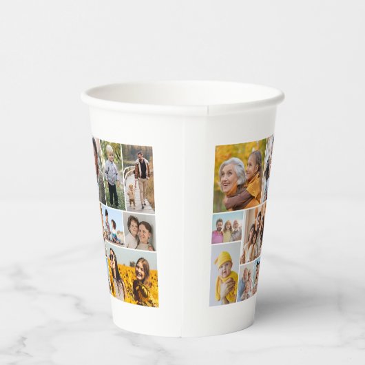 Creëer Uw eigen 12 fotocollage Papieren Bekers (Rechts)