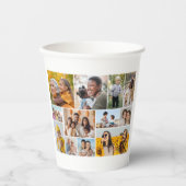 Creëer Uw eigen 12 fotocollage Papieren Bekers (Voorkant)