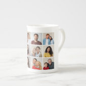 Creëer Uw eigen 12 fotocollage Porselein Kop (Voorkant rechts)