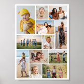 Creëer Uw eigen 12 fotocollage Poster (Voorkant)