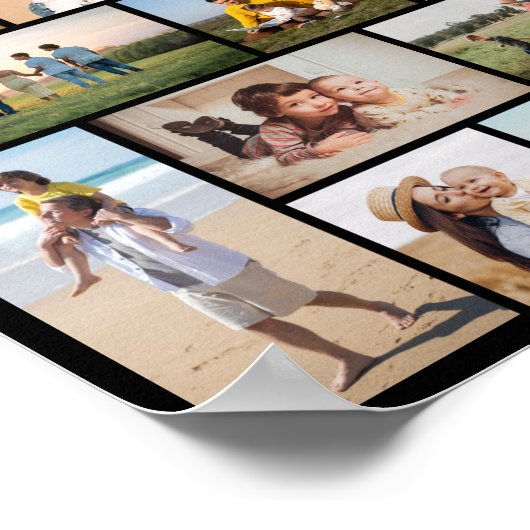 Creëer Uw eigen 12 fotocollage Poster (Hoek)