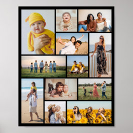 Creëer Uw eigen 12 fotocollage Poster