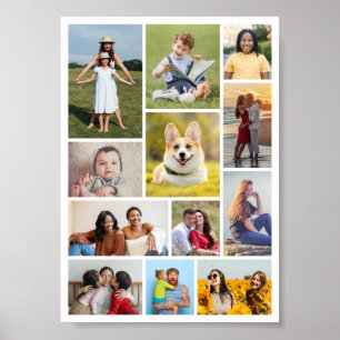 Creëer Uw eigen 12 fotocollage Poster