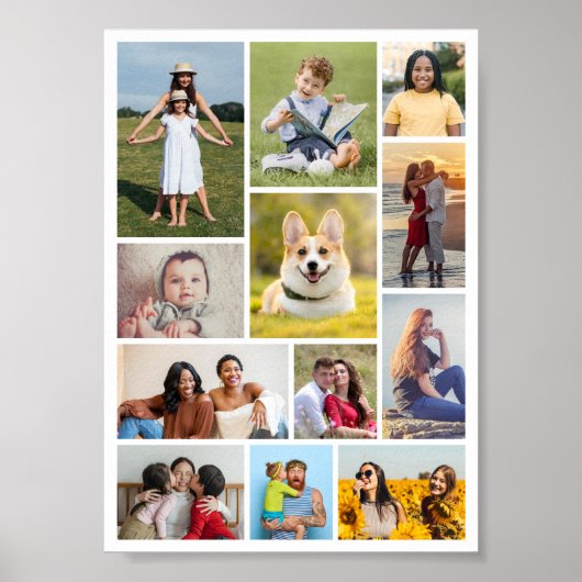 Creëer Uw eigen 12 fotocollage Poster (Voorkant)