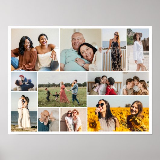 Creëer Uw eigen 12 fotocollage Poster (Voorkant)