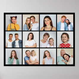 Creëer Uw eigen 12 fotocollage Poster