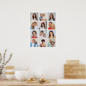 Creëer Uw eigen 12 fotocollage Poster (Keuken)