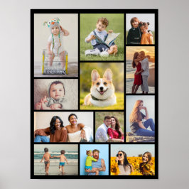 Creëer Uw eigen 12 fotocollage Poster